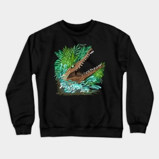 Crocodile Alligator Attack in the swamp Crewneck Sweatshirt